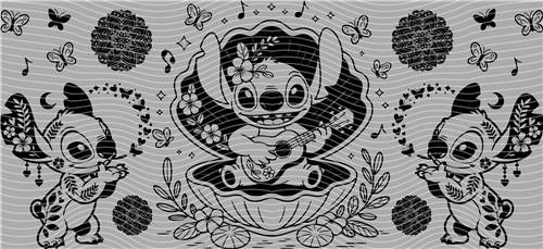 16oz black and white-B 54